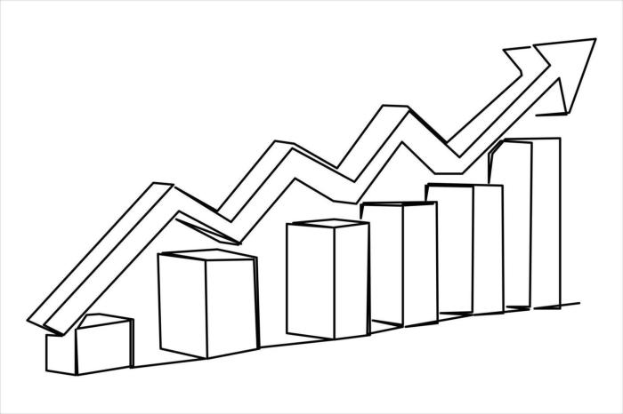 Continuous business growth single line drawing of graph. One line art ... How to make extra income while working full-time